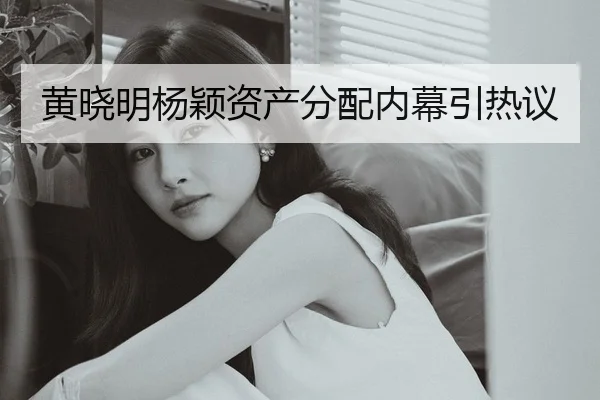 黄晓明杨颖资产分配内幕引热议
